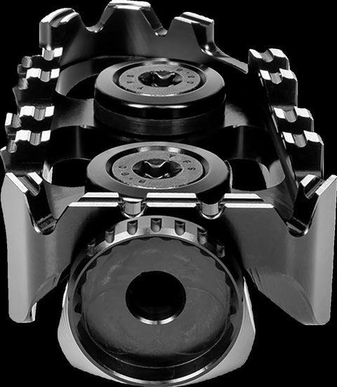 Gilles Tooling Tech-X Enduro Motorcycle Rider Footpegs Black (RGK-510-UF35-SET-B)