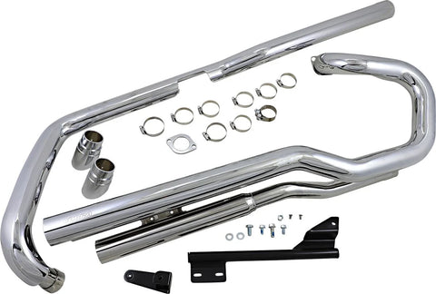 Cobra Slash Down Hot Rod Speedster Exhaust Chrome (1825)
