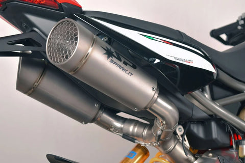 Spark Grid-O Slip-on Double Muffler Titanium ECE (GDU1808TOM)