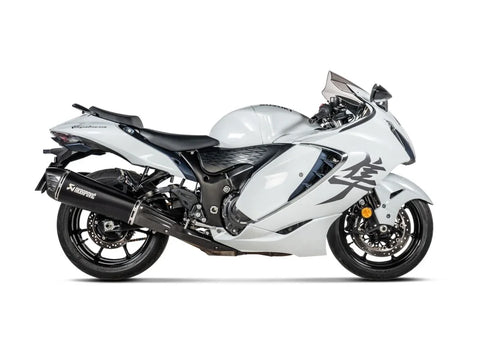 Akrapovic Slip-on Line Dual Muffler Black Titanium Carbon End Cap