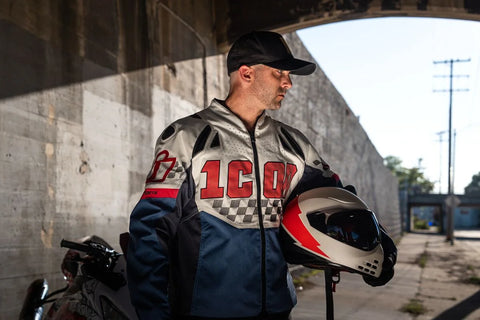 ICON Contra 3 Hero Textile Jacket Black/Blue/Red/White