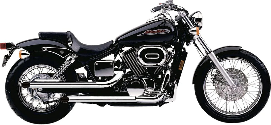 Cobra 2" Drag Pipe Slash Cut Exhaust System Chrome (1274)