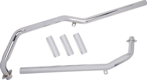 Cobra 2-into-2 Shotgun Fatties Exhaust System Chrome with Straight Cut Tip