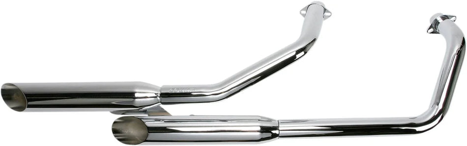 Cobra 2-into-2 Exhaust System Chrome with Slash Cut Tips (1371SC)