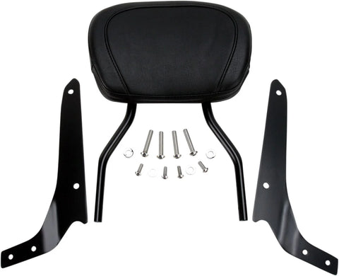 Cobra Short Round Sissy Bar Black with Pad