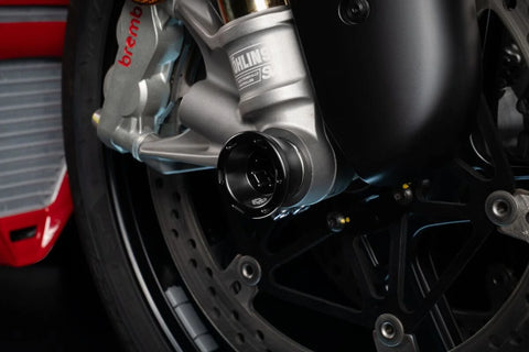Gilles Tooling GTA Front Quick-Release Motorcycle Axle Protectors Black (GTA-F-D04-B)