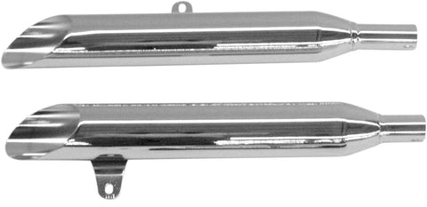 Cobra Slip-on Muffler Chrome with Slash Cut Tip (2171SC)