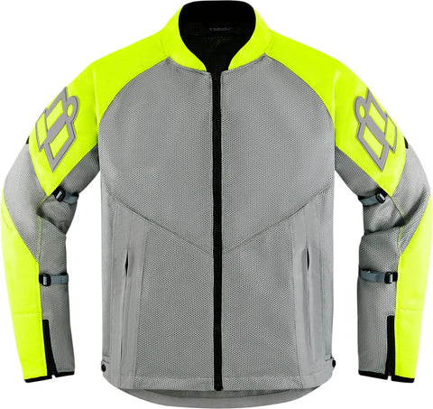 ICON Mesh AF CE Textile Jacket Grey/Hi-Vis