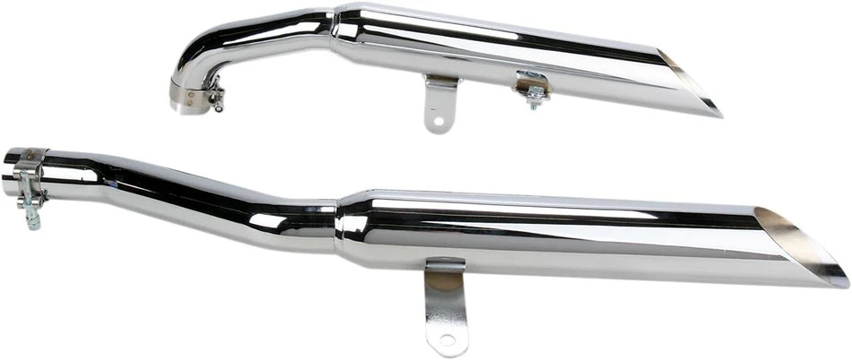 Cobra Slip-on Muffler Chrome with Slash Cut Tip (2165SC)