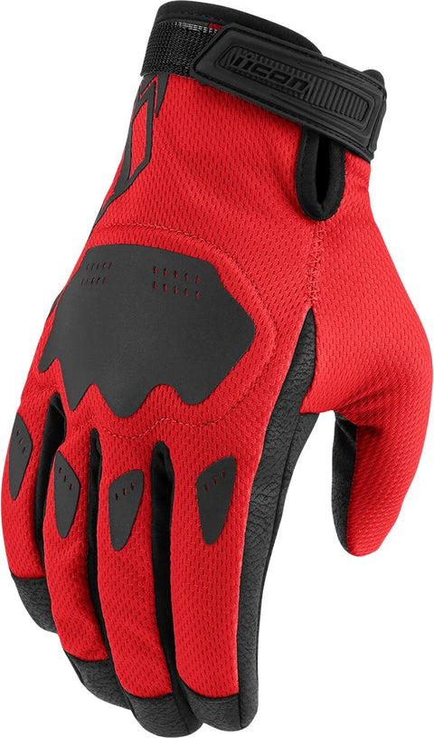 ICON Hooligan CE Gloves Red
