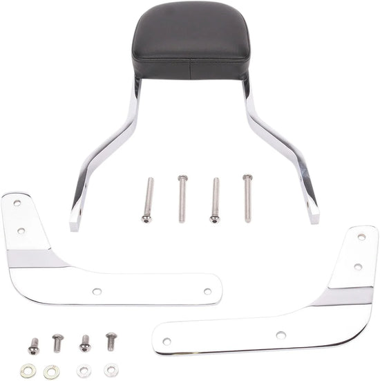 Cobra Short Square Sissy Bar Chrome with Pad (02-5610)