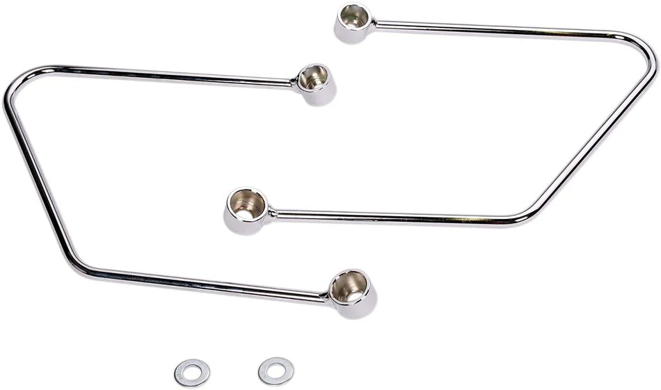 Cobra Saddlebag Support Brackets Chrome (02-6115)