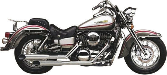Cobra 2-into-2 Classic Deluxe Staggered Dual Slash Cut Exhaust System Chrome (4569SC)