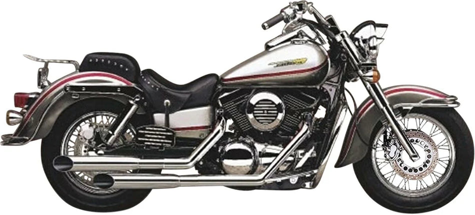Cobra 2-into-2 Classic Deluxe Staggered Dual Slash Cut Exhaust System Chrome (4569SC)