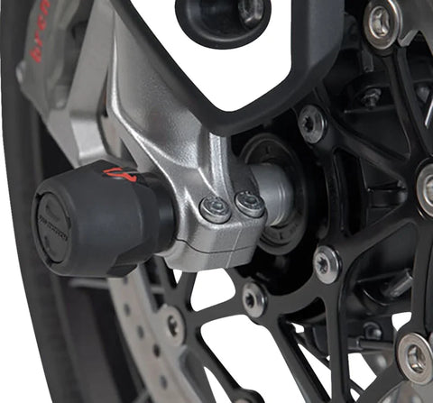 SW-Motech Front Axle Slider Set Black Triumph, Honda, Yamaha