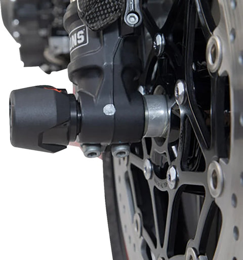 SW-Motech Front Axle Slider Set Black Tiger 800 Models / Speedtr 1050 / Ténéré