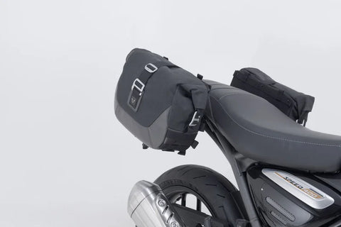 SW-Motech Legend Gear LC1 & LC 2 Side Bag System Brown Edition — Triumph Scrambler X / Speed