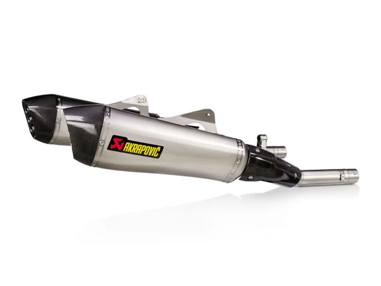 Akrapovic Slip-on Line Dual Muffler Titanium Carbon End Cap BMW