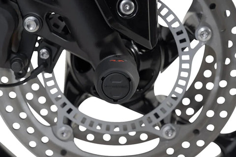 SW-Motech Front Axle Slider Set Black Street Triple , Daytona