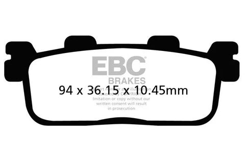EBC Organic Rear Brake Pads SFA607