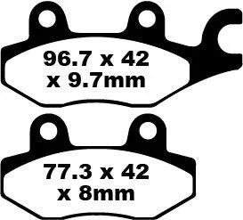 EBC Sintered Metal Rear Brake Pads FA165/2R
