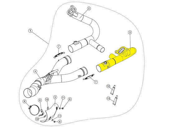 Akrapovic Header Stainless Steel Right
