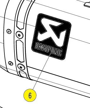 Akrapovic Muffler Sticker Aluminium
