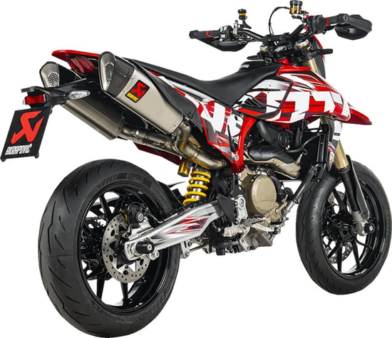 Akrapovic Slip-on Line Dual Muffler Titanium Carbon End Cap Ducati Mono