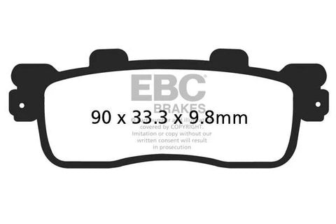 EBC Organic Rear Brake Pads SFAC498