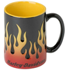 Genuine Harley-Davidson Core Sculpted Flames Coffee Mug, 15 oz. - Black HDX-98604