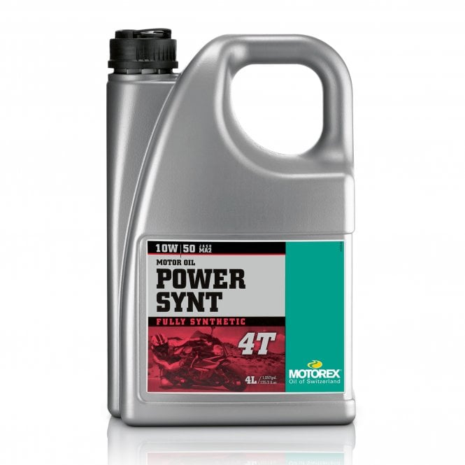 Motorex - Power Synt 4T Huile synthétique haute performance JASO MA2 10W/50 4L - 7300049