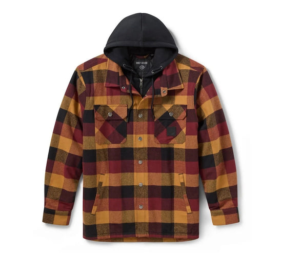 96559-26VM Harley-Davidson Shirt Jacket-woven,brown/black