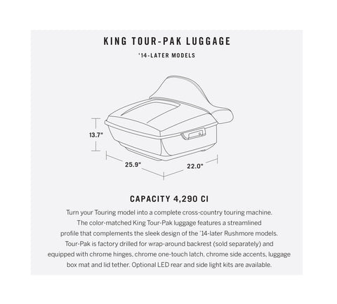 Harley-Davidson 53000775FAL King Tour-Pak Luggage - Mystic Shift