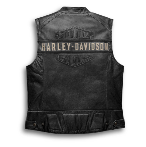 Gilet en cuir véritable Harley-Davidson® Passing Link pour homme 98109-16VM 