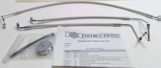 Kit de conduites de frein inférieures Harley-Davidson Softail ABS Diamond Back 41800370