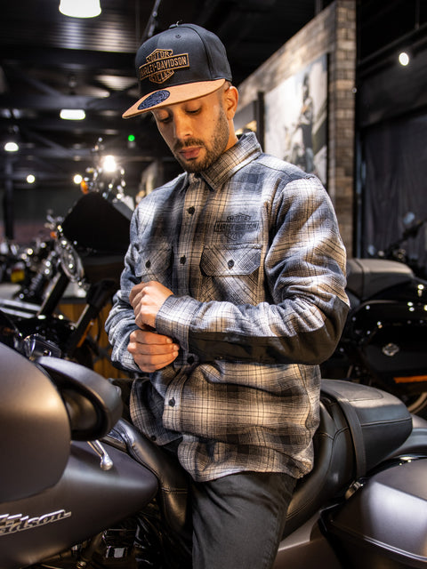 Flanelle Safari pour homme Harley-Davidson® - Plaid noir 96121-23VM