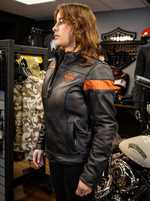Harley-Davidson® Women's Hwy-100 Waterproof Leather Jacket 98005-22EW