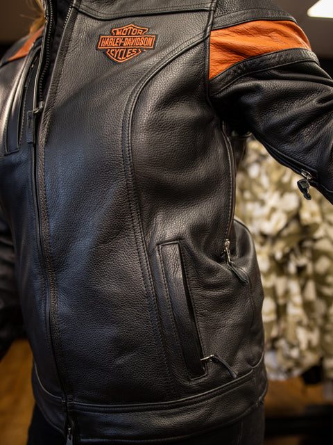 Harley-Davidson® Women's Hwy-100 Waterproof Leather Jacket 98005-22EW