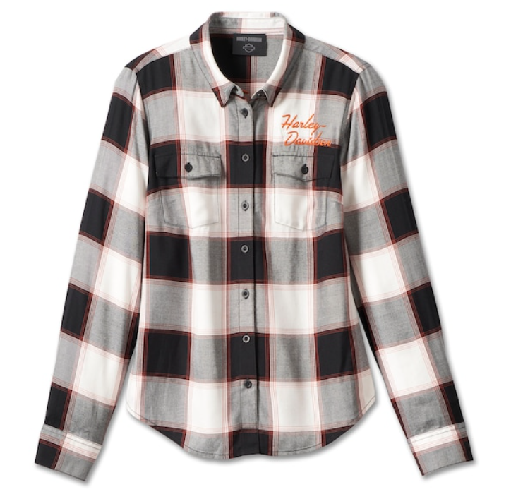 Chemise à carreaux avec logo classique pour femme Harley-Davidson® 99025-23VW