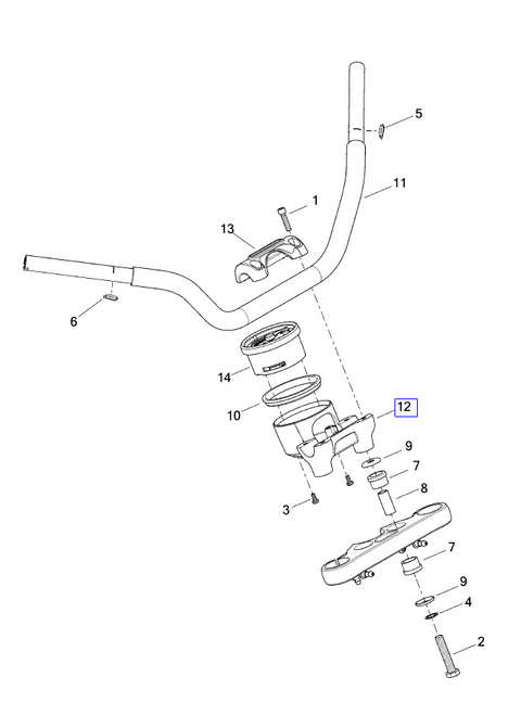 Collier de serrage pour compteur de vitesse Harley-Davidson CVO Softail 55900026