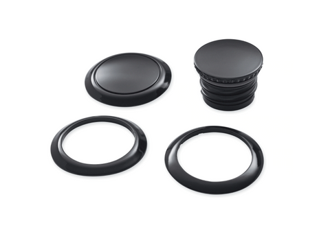 Flush-Mount Fuel Cap and Left Side Tank Cap Kit - 61100132 Fuel Cap Harley Davidson Direct