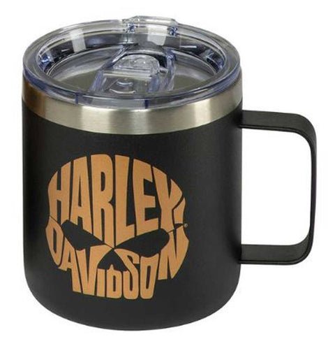Ensemble tasse de voyage et bouteille d'eau en cuivre Harley-Davidson® avec tête de mort HDX-98641