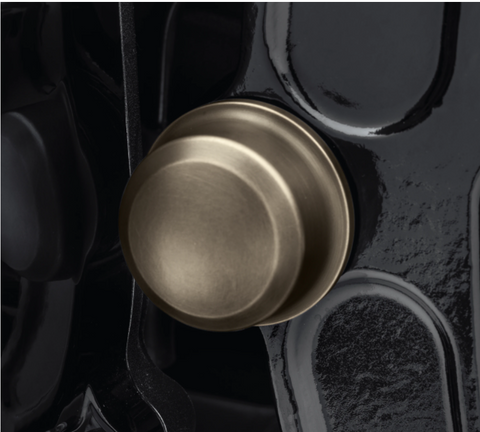 Brass Swingarm Pivot Bolt Covers - 61400346 Pivot Bot Harley Davidson Direct