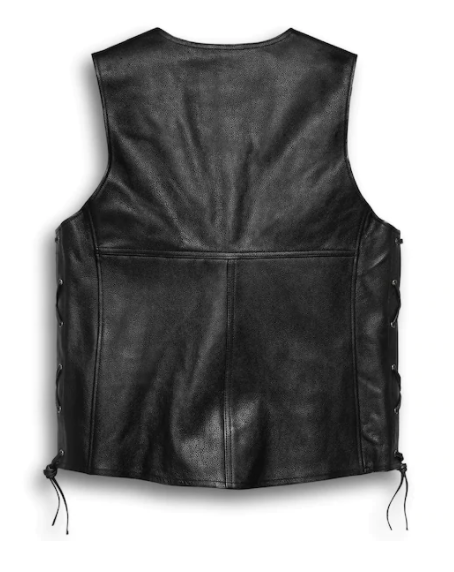 Genuine Harley-Davidson® Men's Traditional II Leather Vest Harley-Davidson® Direct