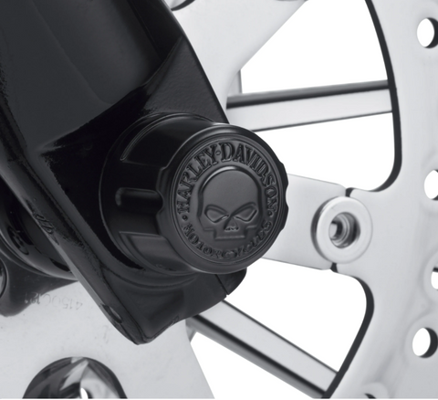 Harley Davidson Willie G Skull Front Axle Nut Covers - 43000096 Harley-Davidson® Direct