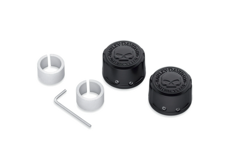 Harley Davidson Willie G Skull Front Axle Nut Covers - 43000096 Harley-Davidson® Direct