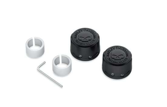 Harley Davidson Willie G Skull Front Axle Nut Covers - 43000096 Harley-Davidson® Direct